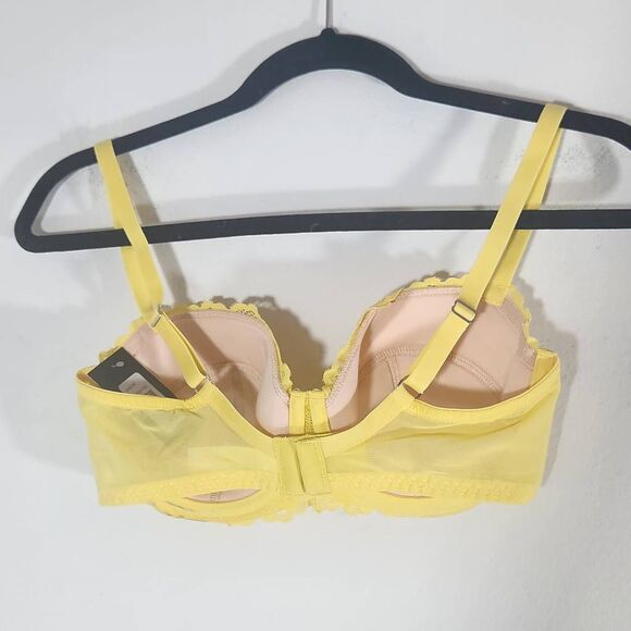 Frederick's of Hollywood Butter Yellow Balconette Bra Size 32D NWT Lingerie Show - Picture 5 of 14